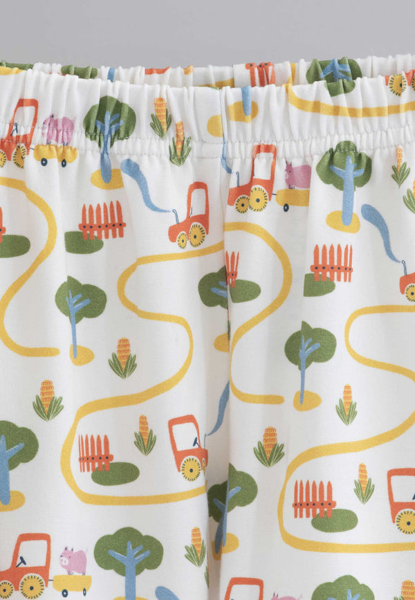 Two-Piece Bamboo Pajamas - On the Farm - Blue Balloon