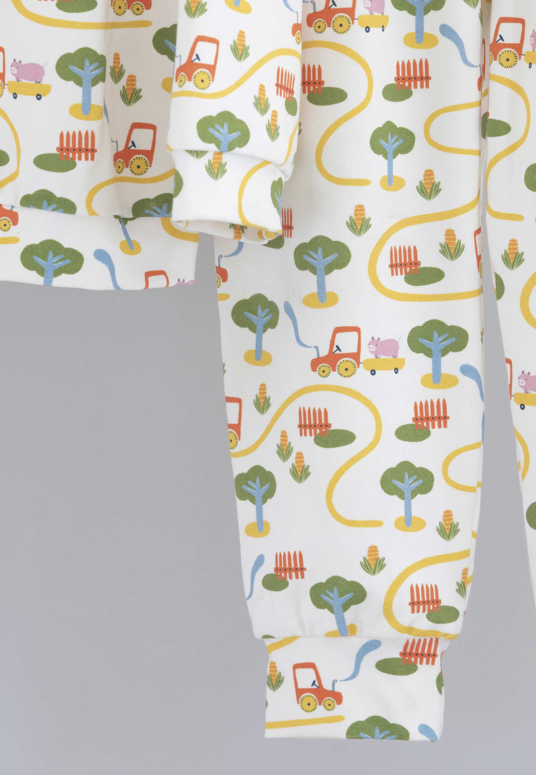 Two-Piece Bamboo Pajamas - On the Farm - Blue Balloon