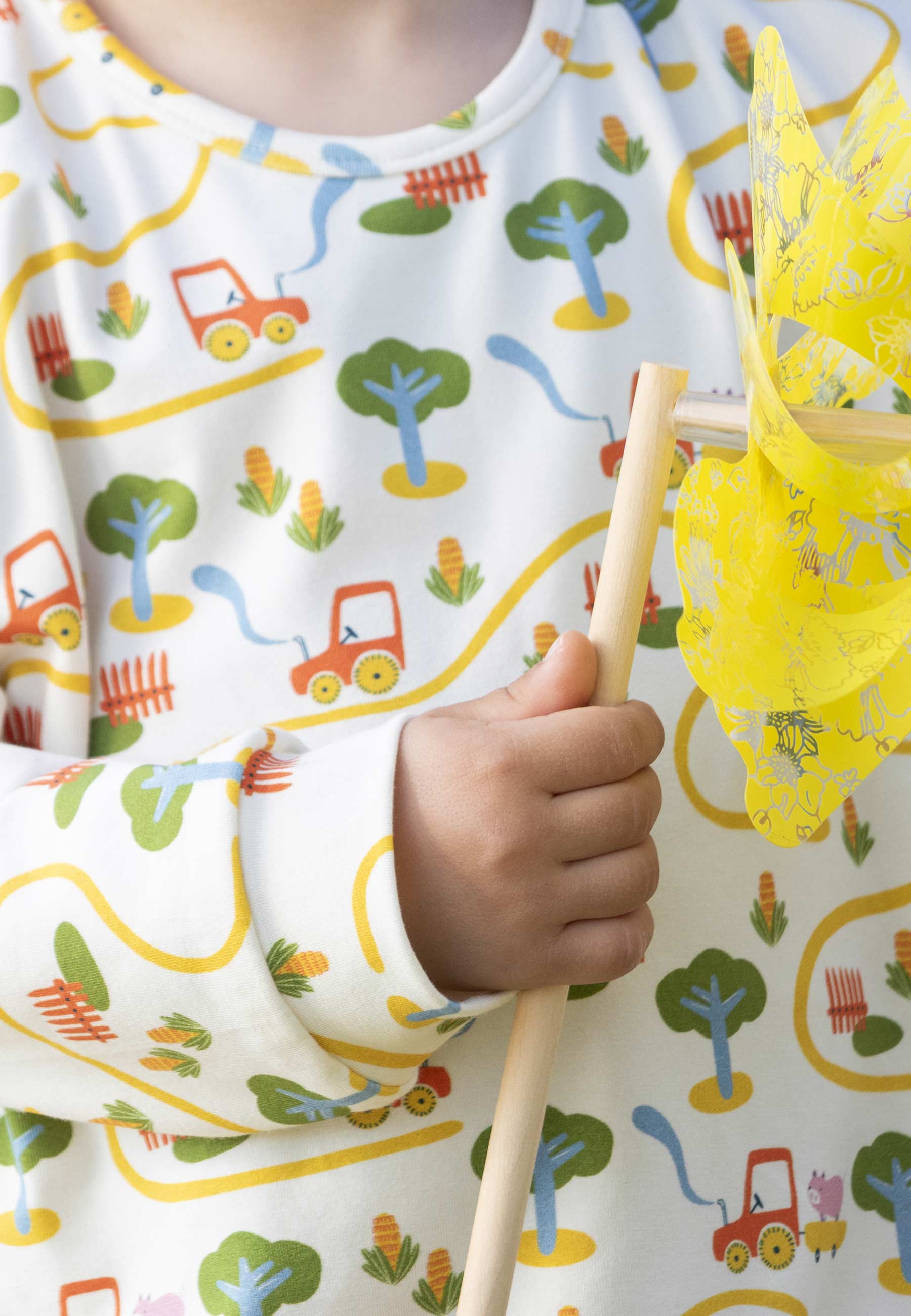 Two-Piece Bamboo Pajamas - On the Farm - Blue Balloon