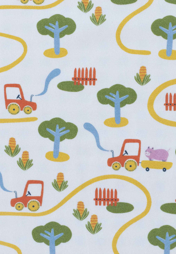 Two-Piece Bamboo Pajamas - On the Farm - Blue Balloon