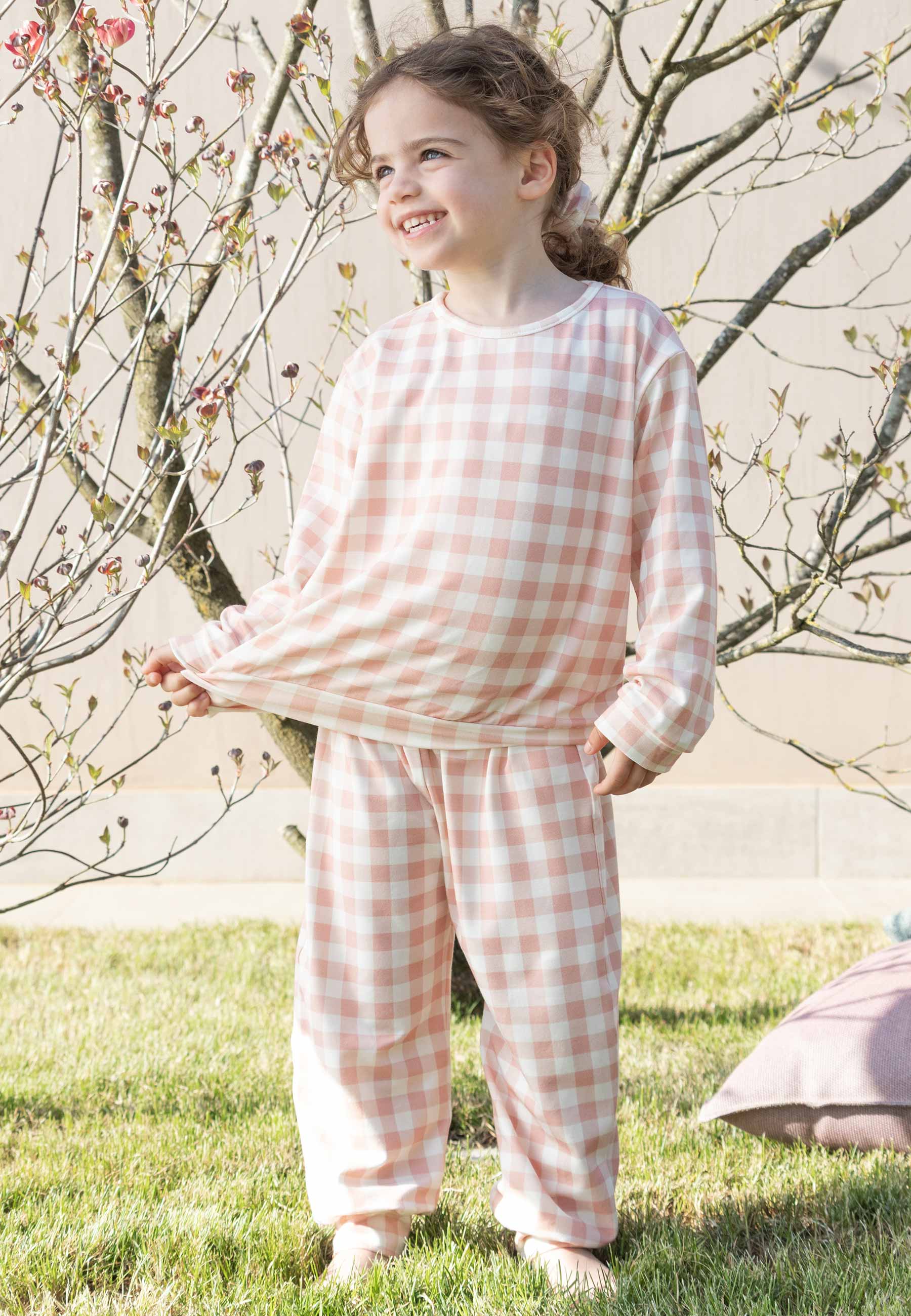 Two-Piece Bamboo Pajamas - Sakura - Blue Balloon