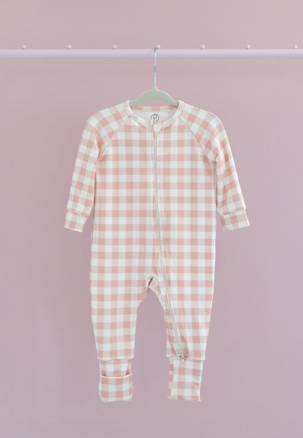 Tutina con zip in bambù - Sakura - Palloncino Blu