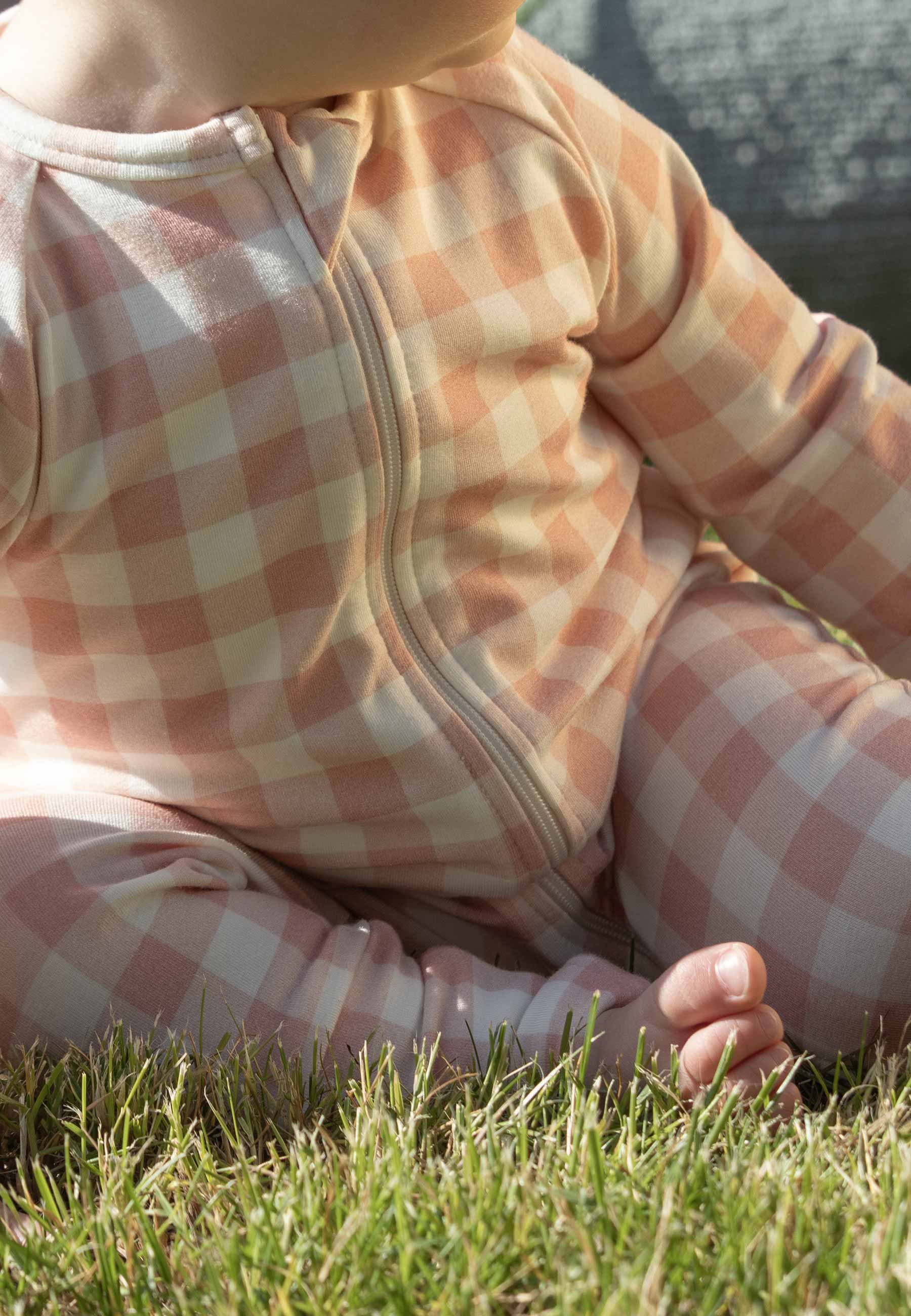 Bamboo Zip Romper - Sakura - Blue Balloon