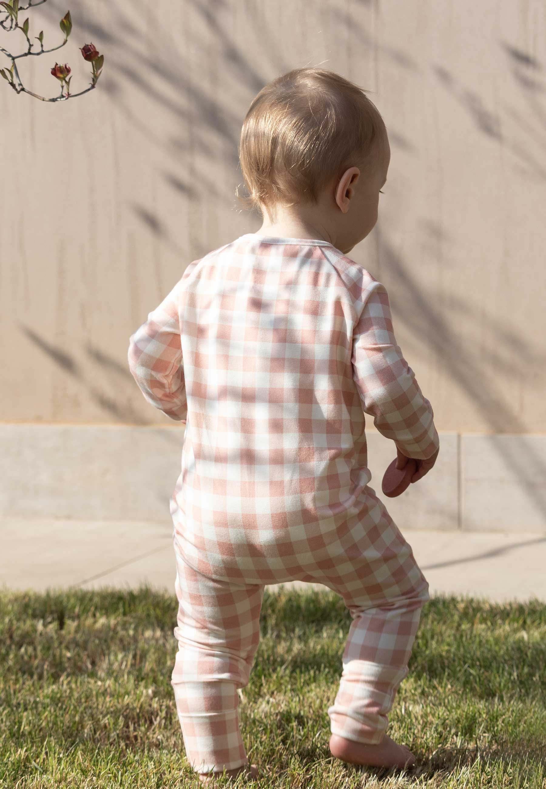 Bamboo Zip Romper - Sakura - Blue Balloon