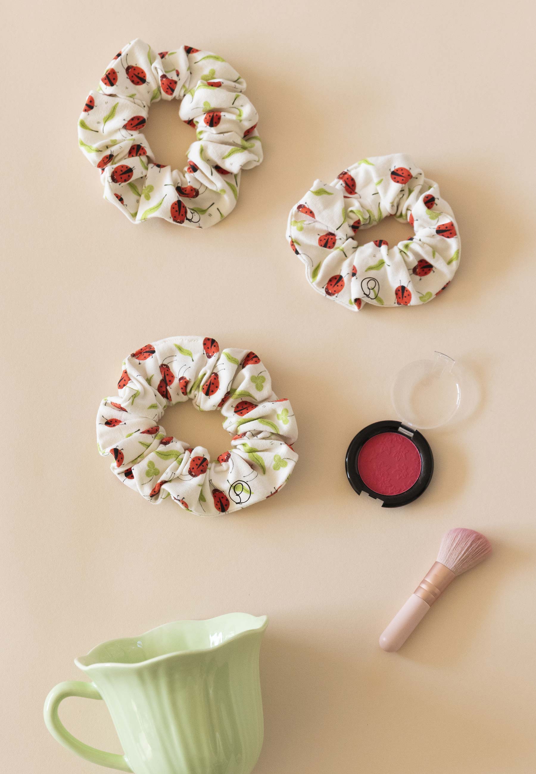 Chouchou (scrunchie) in bambù - Portafortuna - Palloncino blu