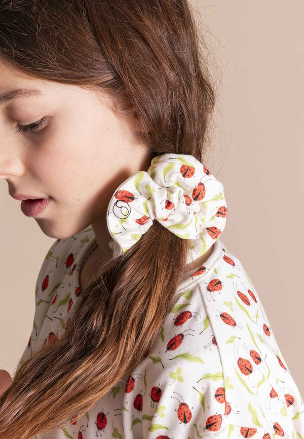 Chouchou (scrunchie) in bambù - Portafortuna - Palloncino blu
