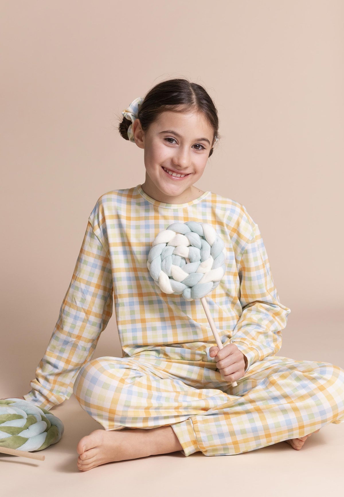Two-Piece Bamboo Pajamas - Lollipop - Blue Balloon