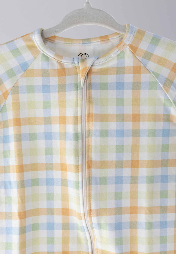 Bamboo Zip Romper - Lollipop - Blue Balloon