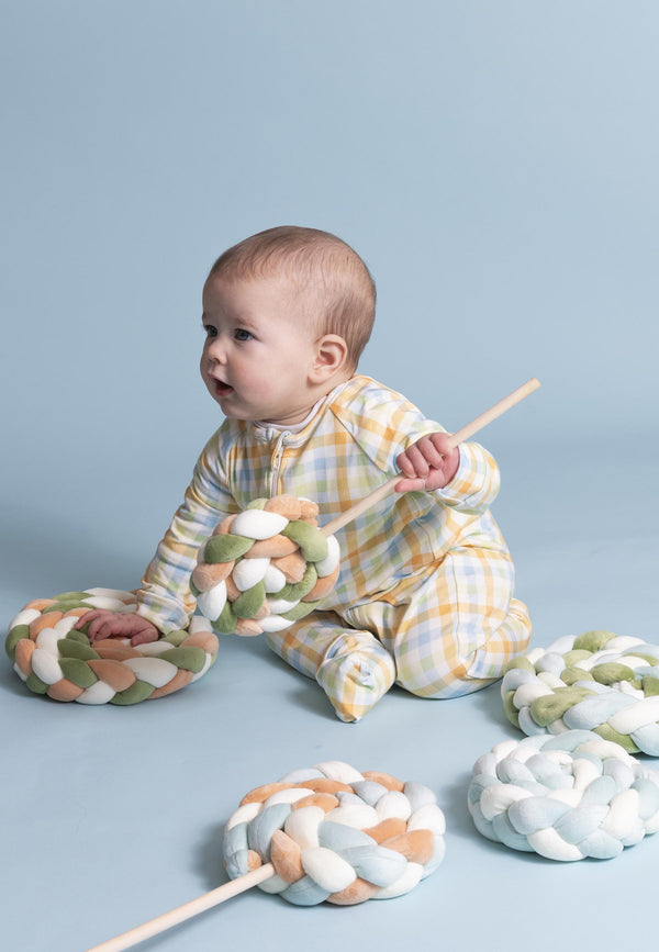 Bamboo Zip Romper - Lollipop - Blue Balloon