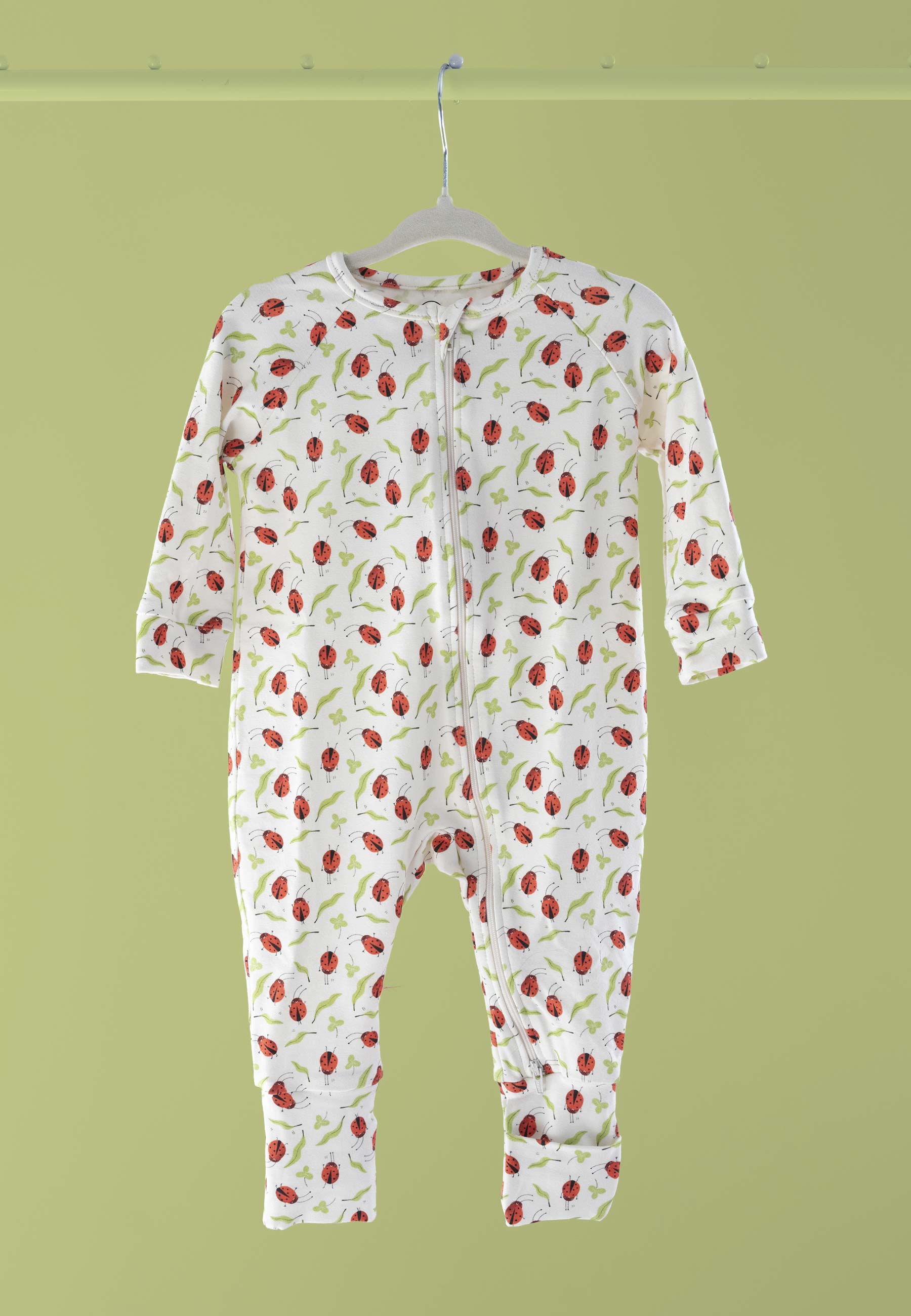 Bamboo Zip Romper - Good Luck - Blue Balloon