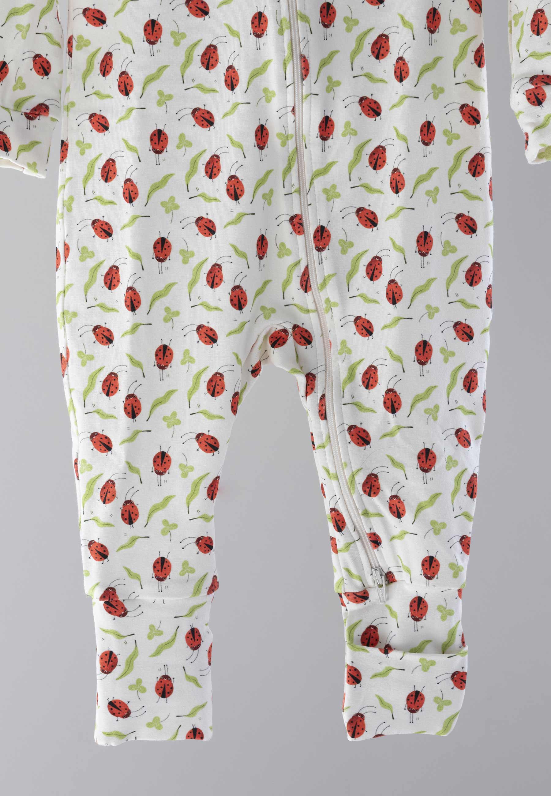 Bamboo Zip Romper - Good Luck - Blue Balloon