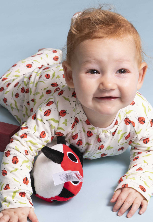 Bamboo Zip Romper - Good Luck - Blue Balloon