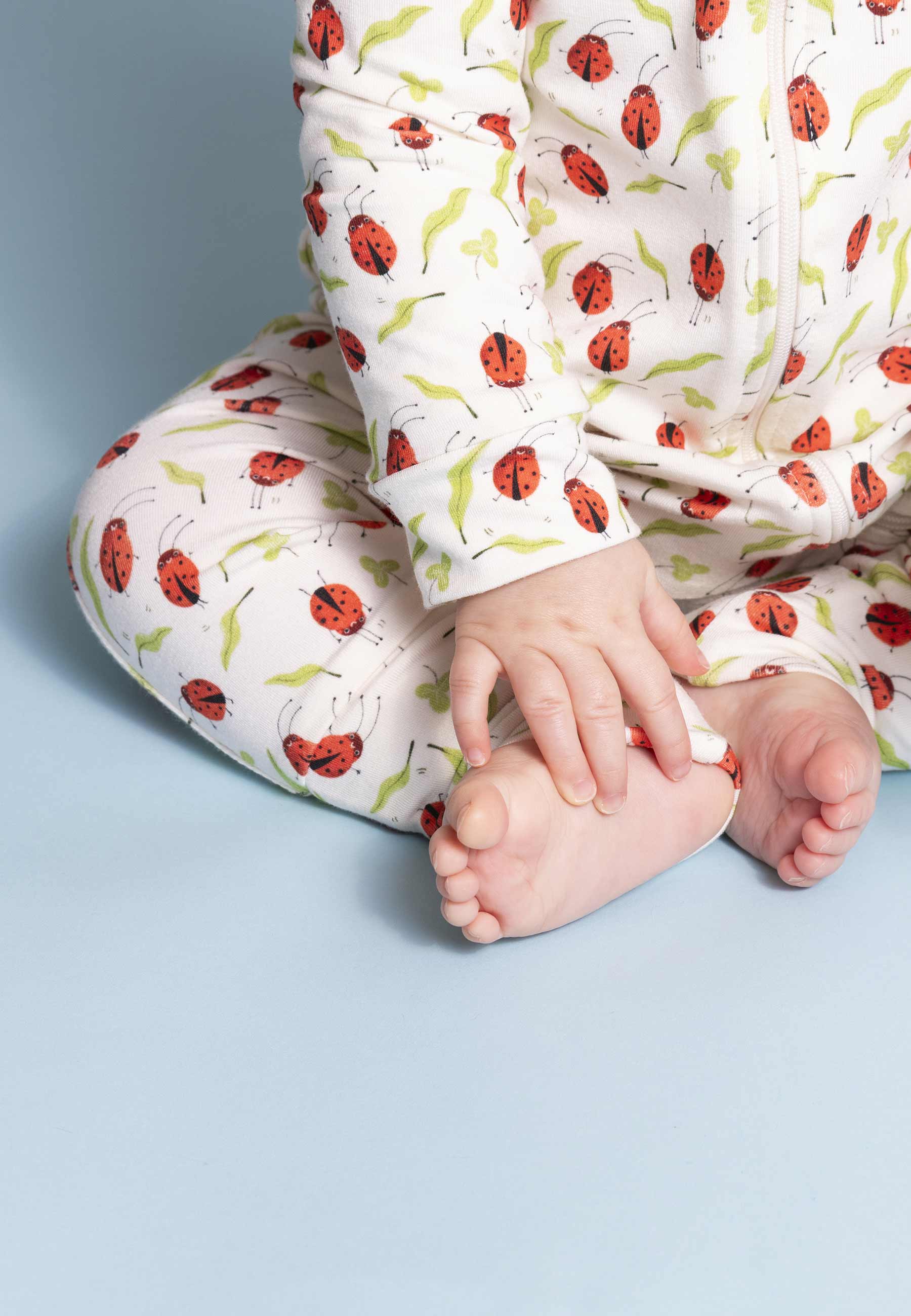 Bamboo Zip Romper - Good Luck - Blue Balloon