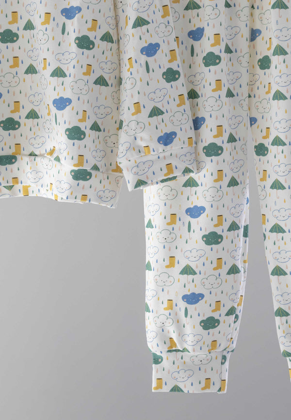 Two-Piece Bamboo Pajamas - Splash - Blue Balloon