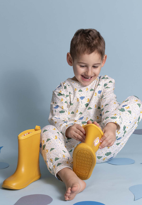 Two-Piece Bamboo Pajamas - Splash - Blue Balloon