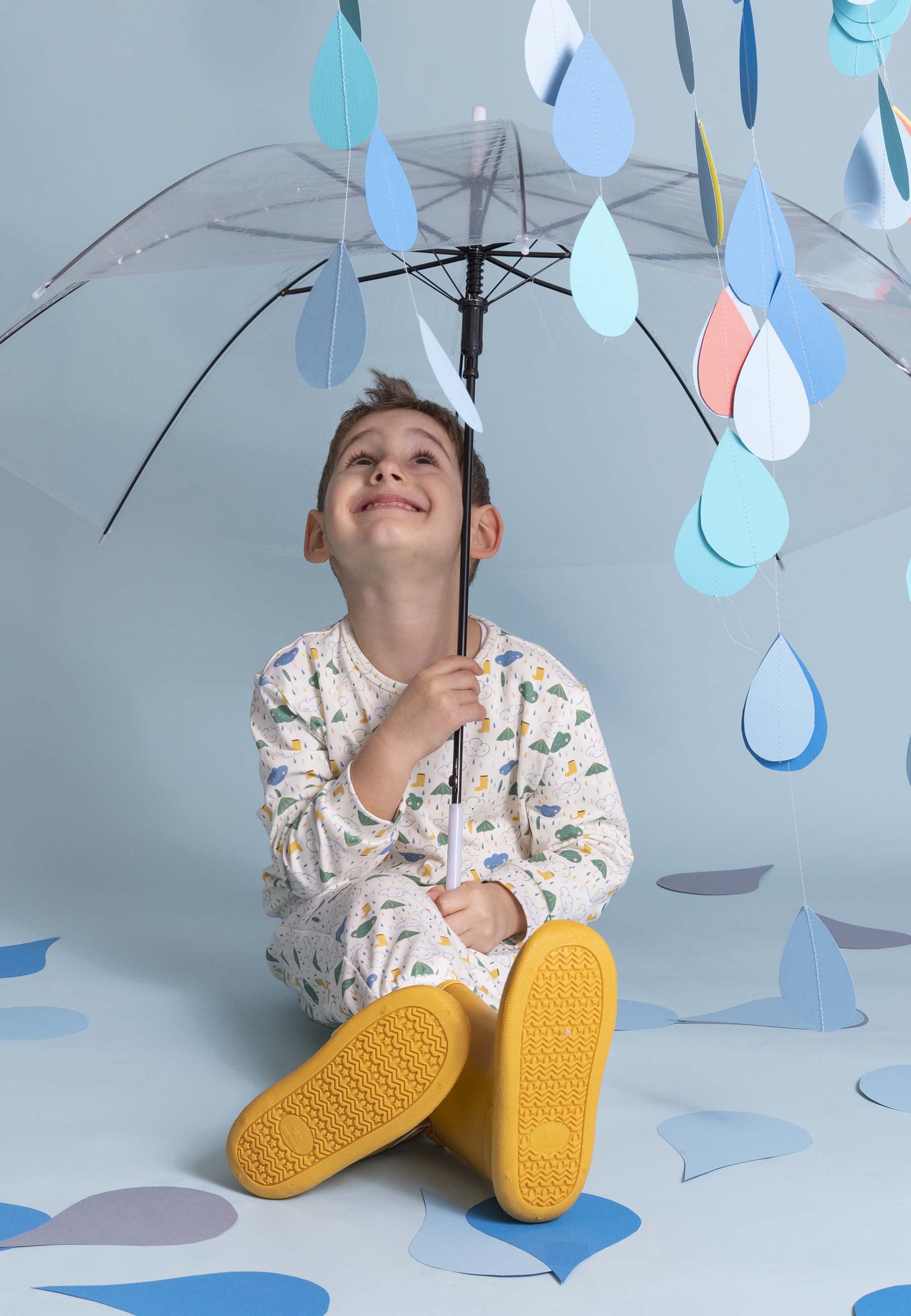 Two-Piece Bamboo Pajamas - Splash - Blue Balloon