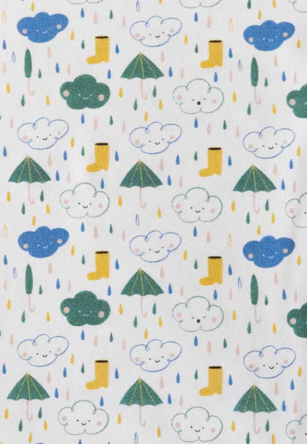 Bamboo Zip Romper - Splash - Blue Balloon