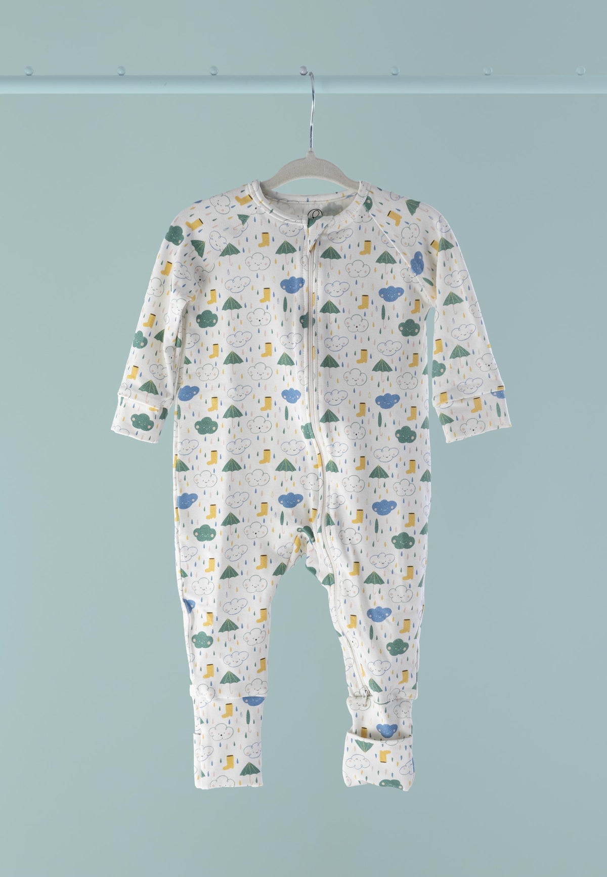 Bamboo Zip Romper - Splash - Blue Balloon