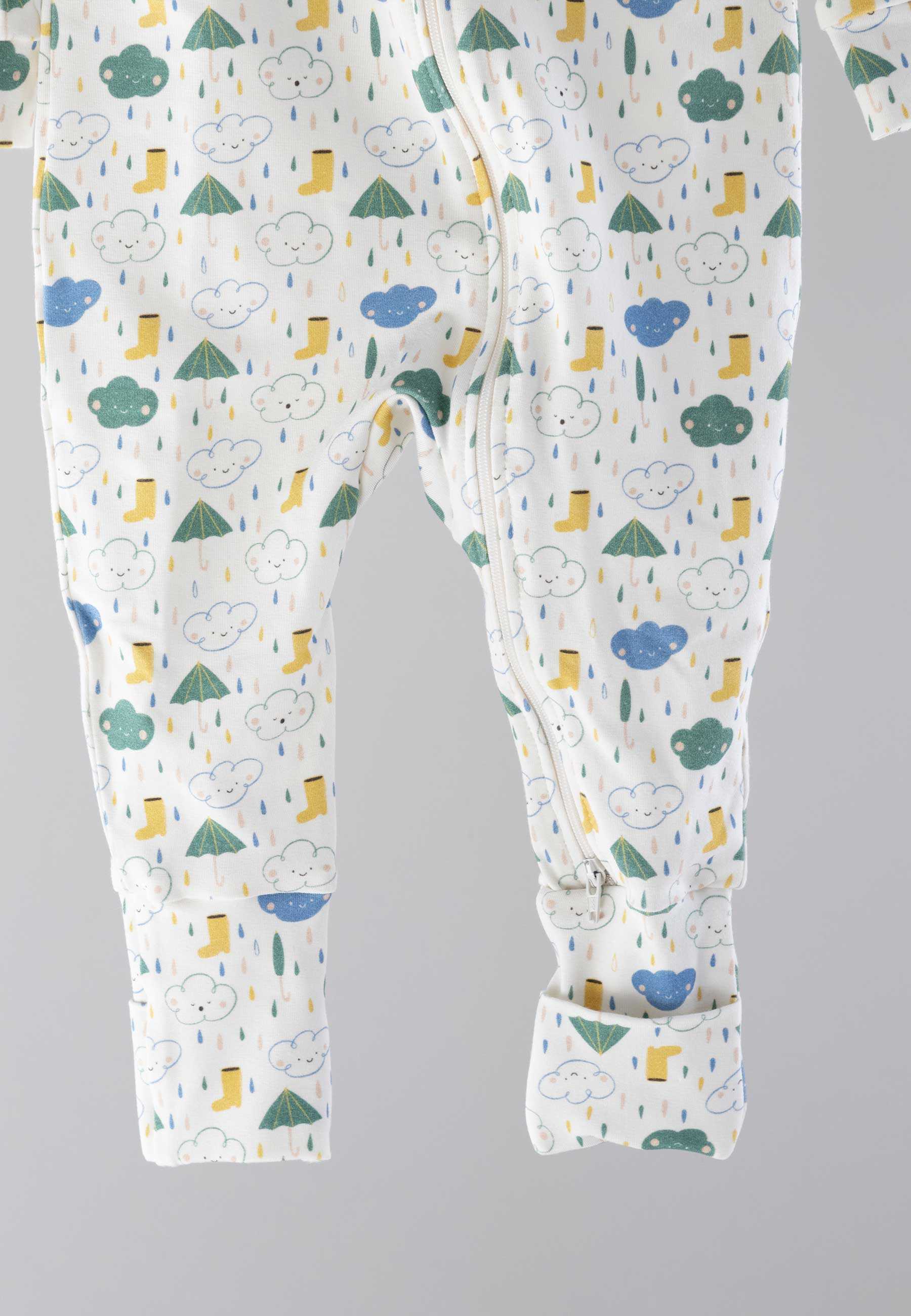 Bamboo Zip Romper - Splash - Blue Balloon