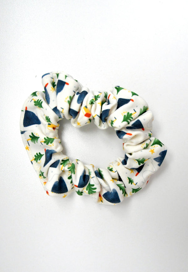 Chouchou in bambù (scrunchie) - Alpina - Palloncino Blu