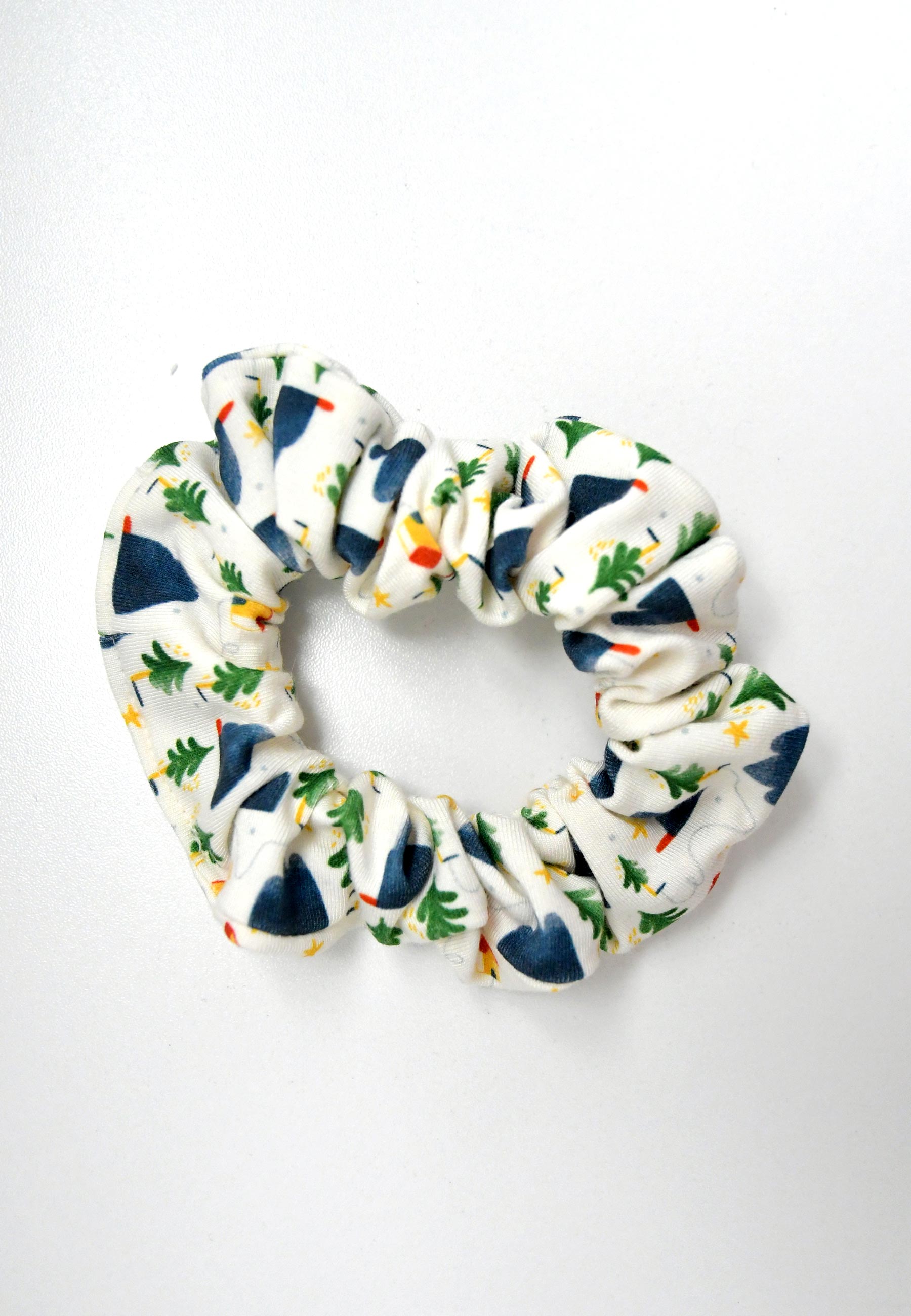 Chouchou in bambù (scrunchie) - Alpina - Palloncino Blu