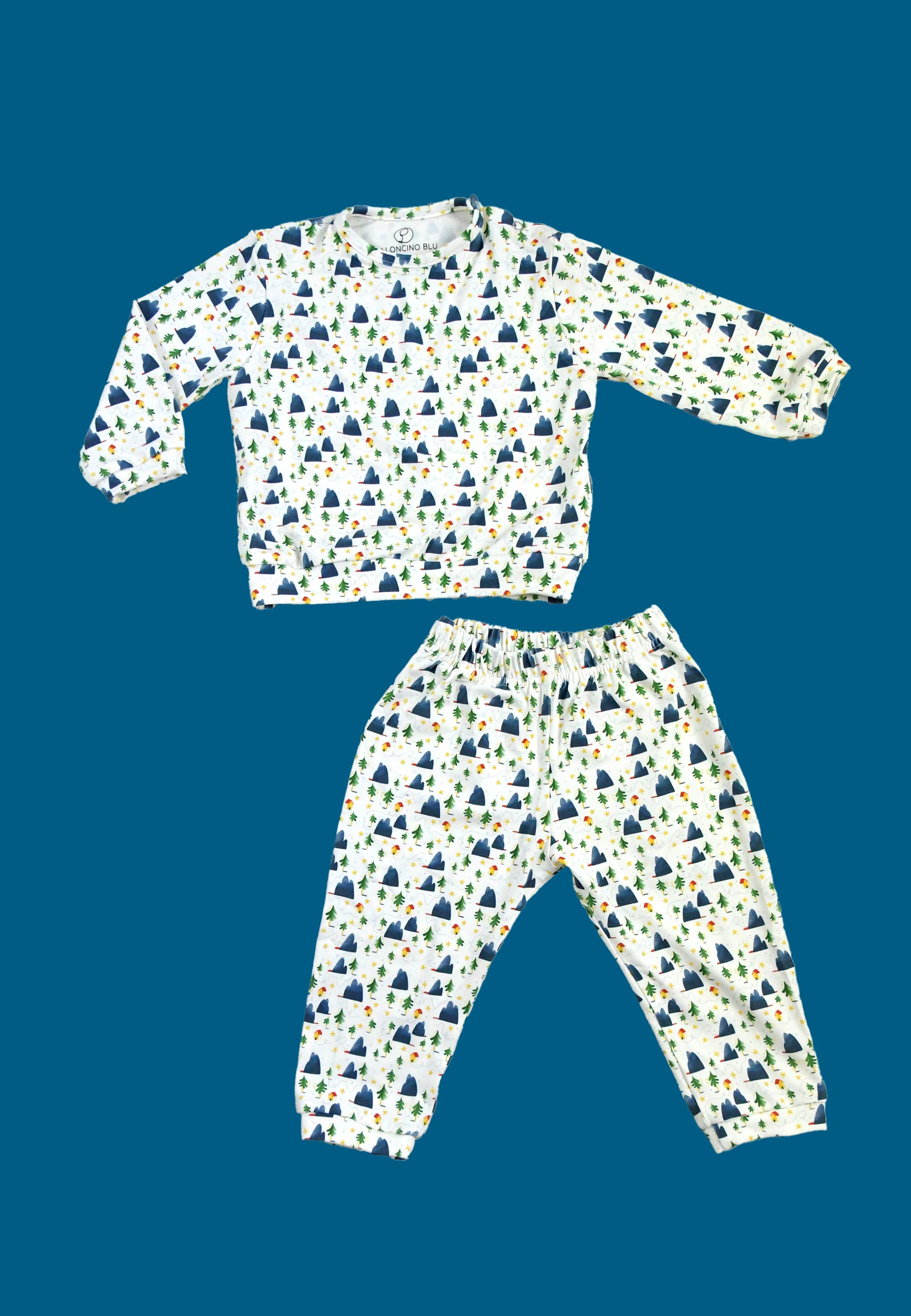 Pigiama in Bambù a Due Pezzi - Alpina - Palloncino Blu