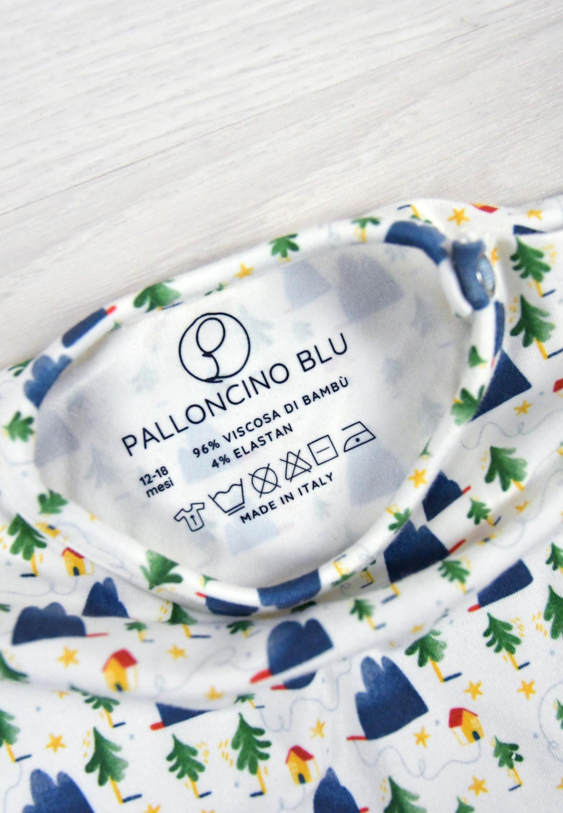 Pigiama due pezzi in bambù - Alpina - Palloncino blu