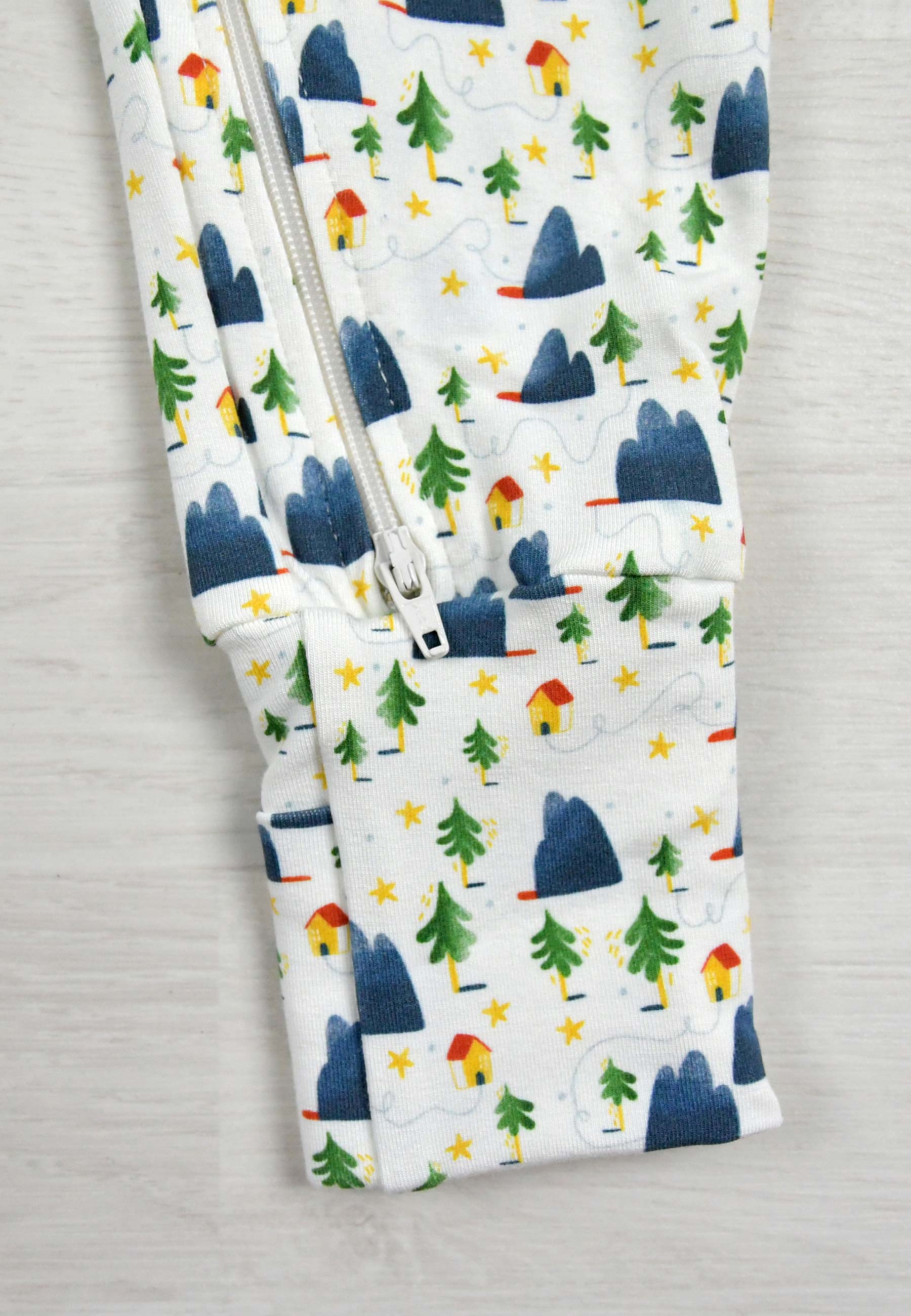 Tutina Zip in Bambù - Alpina - Palloncino Blu