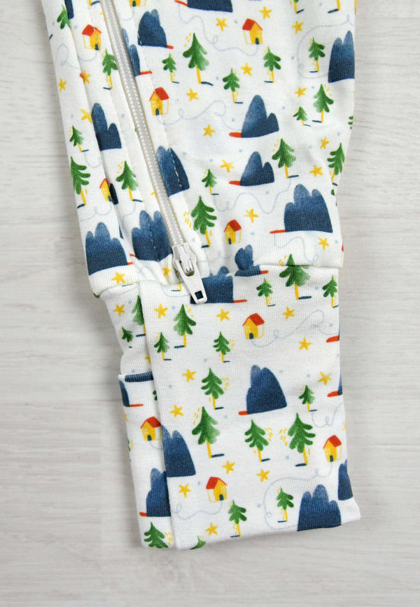 Tutina Zip in Bambù - Alpina - Palloncino Blu