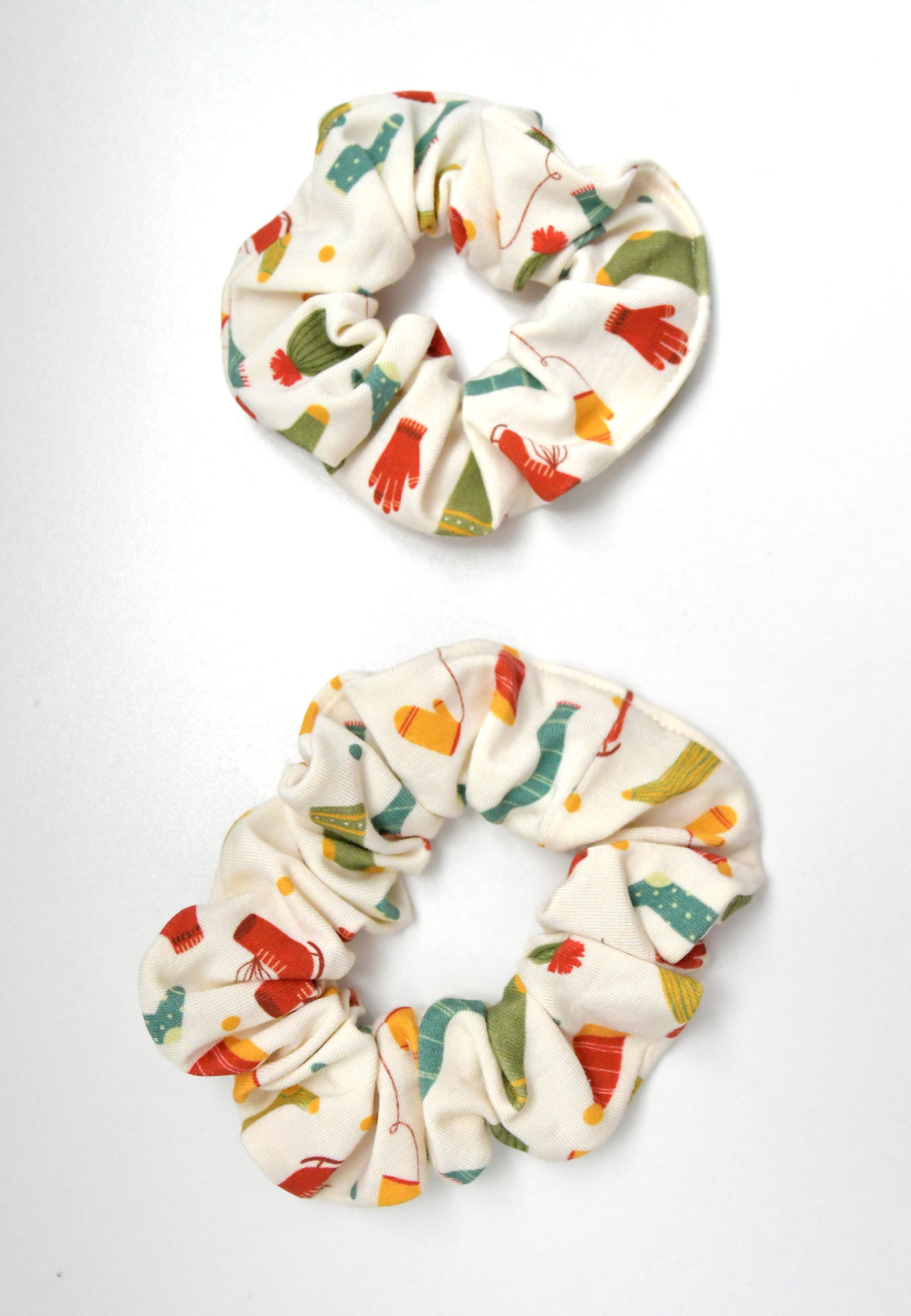 Bamboo Chouchou (scrunchie) - Brrr it's cold! - Blue balloon
