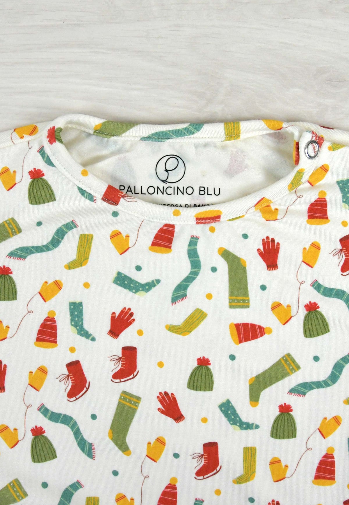 Two-Piece Bamboo Pajamas - Brrr It's Cold! - Blue Balloon