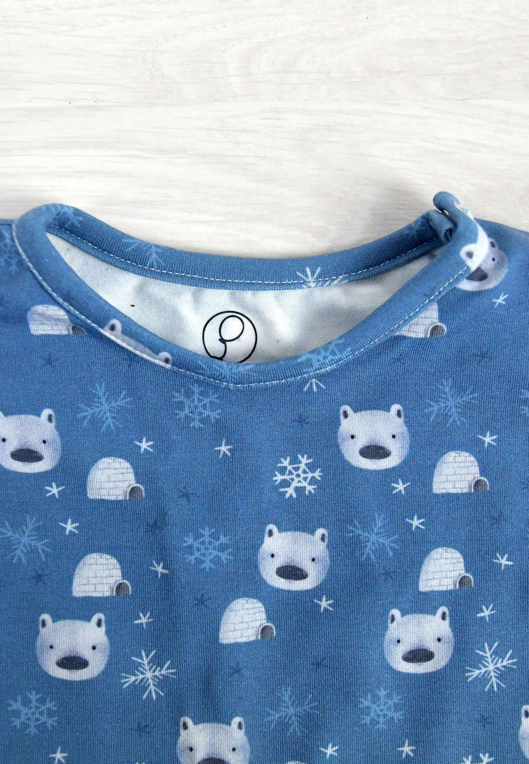 Two-Piece Bamboo Pajamas - Polar Bear - Blue Balloon
