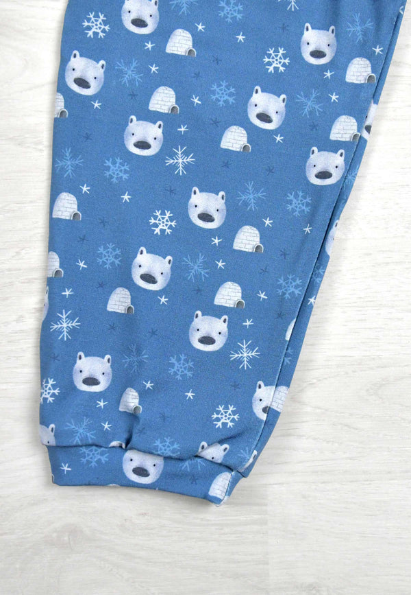 Two-Piece Bamboo Pajamas - Polar Bear - Blue Balloon