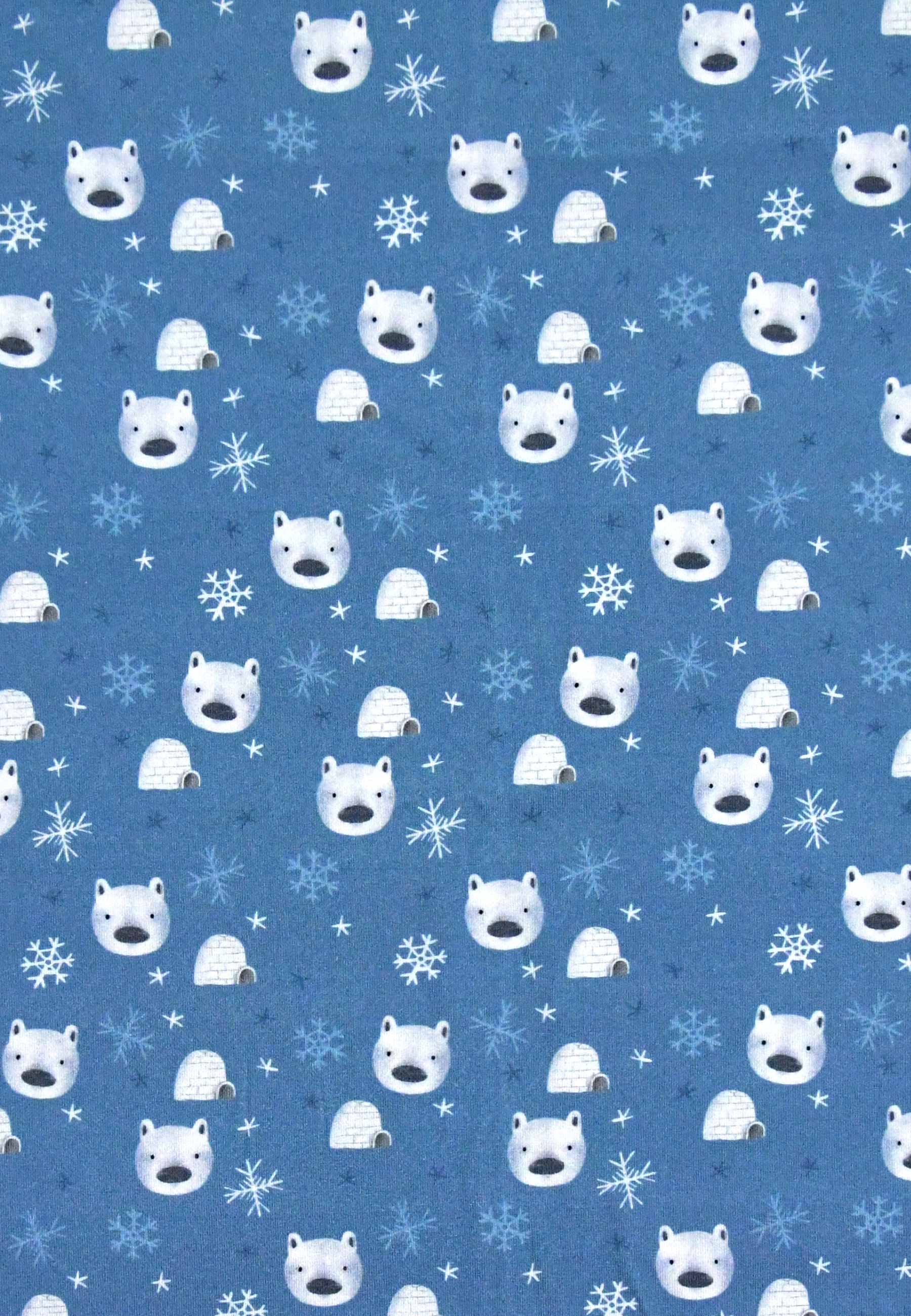 Tutina Zip in Bambù - Orso Polare - Palloncino Blu