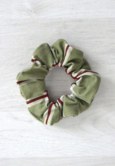 Bamboo Chouchou (scrunchie) - Moss Green Christmas Tartan - Blue Balloon