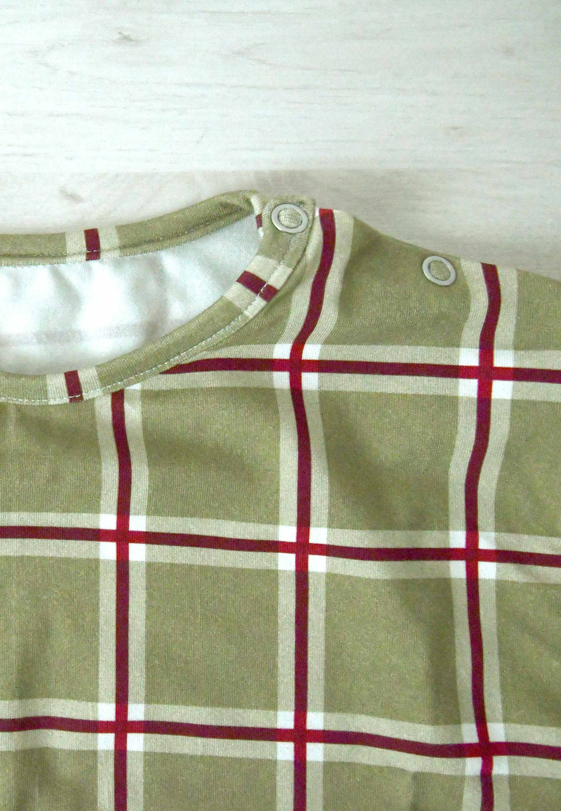 Two-Piece Bamboo Pajamas - Moss Green Tartan - Blue Balloon