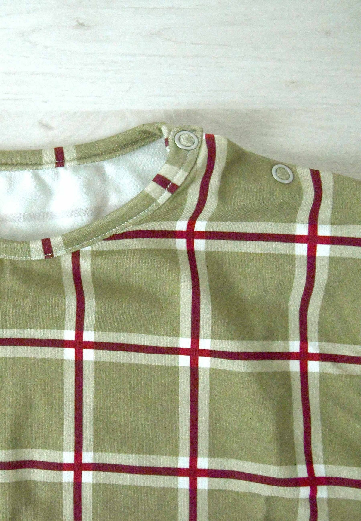 Two-Piece Bamboo Pajamas - Moss Green Tartan - Blue Balloon