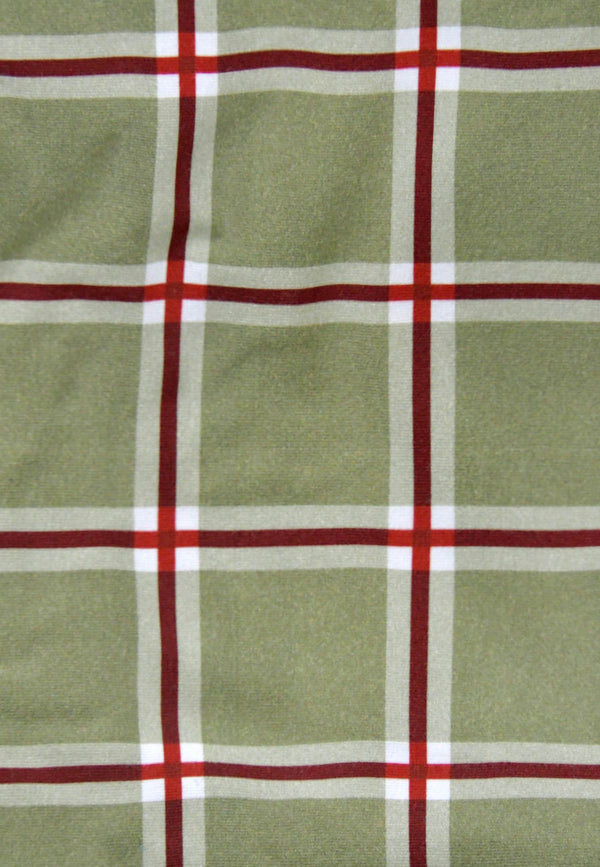 Pigiama in Bambù a Due Pezzi - Tartan Verde Muschio - Palloncino Blu