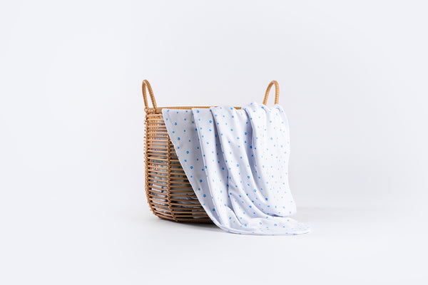 Premium Cotton Blanket - Organic Cotton - Blue Stars