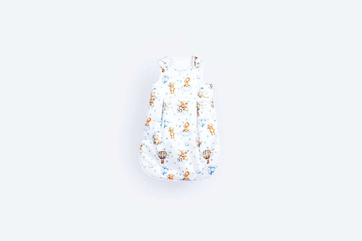Classic Sleeping Bag with Filling - Sleepy Bear - Blue