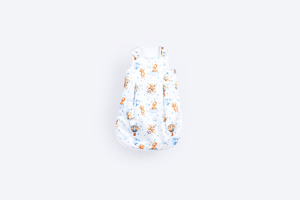 Classic Sleeping Bag with Filling - Sleepy Bear - Blue