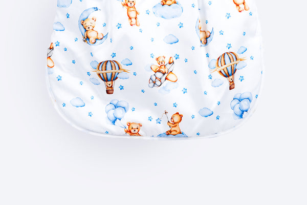 Classic Sleeping Bag with Filling - Sleepy Bear - Blue