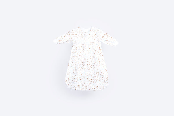 Pamučna vreća za spavanje s rukavima - Smeđe zvjezdice