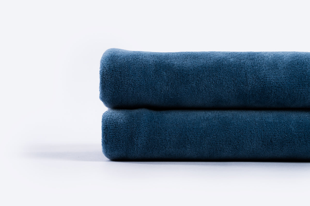 Premium Velour Blanket - Jeans Blue