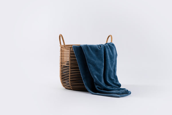 Premium Velour Blanket 80x100cm - Jeans Blue