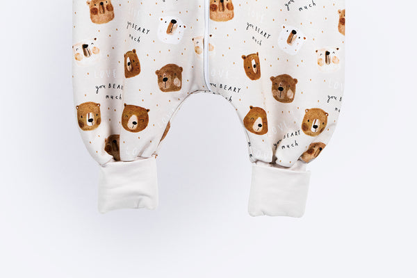 Tanja two-layer sleeping bag with legs - Love you beary much