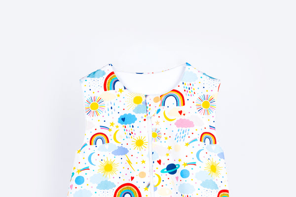 Cotton Sleeping Bag with Legs - Playful Universe