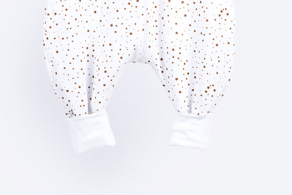 Tanja two-layer sleeping bag with legs - Brown stars