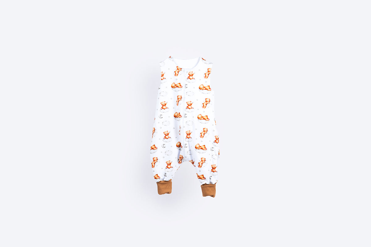 Cotton Sleeping Bag with Legs - Sleepy Bear