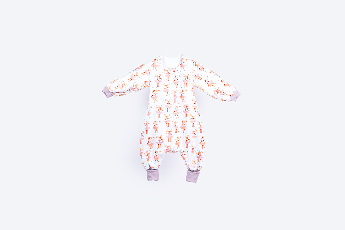 Cotton Sleeping Bag with Legs and Sleeves - Mouse Villa